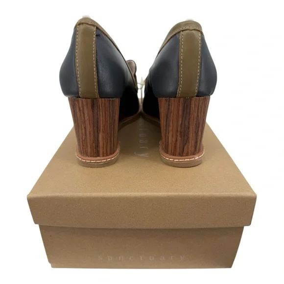 Sanctuary Cadence Leather Penny Loafer Wedge NIB Eco Chic Style 523258 - Picture 5 of 16